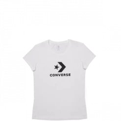 Converse Women's Star Chevron Short Sleeve T Shirt White