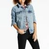 Levi Strauss & Co. Levi's Boyfriend Trucker Jacket Blue Cliff # 157500004