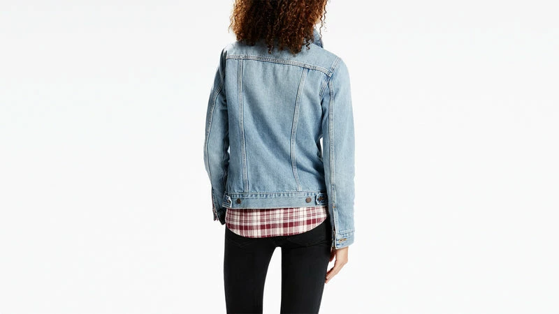Levi Strauss & Co. Levi's Boyfriend Trucker Jacket Blue Cliff # 157500004 4 Levi Strauss & Co. Levi's Boyfriend Trucker Jacket Blue Cliff # 157500004 - Image 2