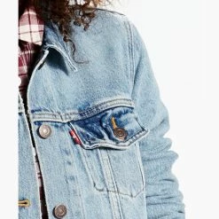 Levi Strauss & Co. Levi's Boyfriend Trucker Jacket Blue Cliff # 157500004 8 Levi Strauss & Co. Levi's Boyfriend Trucker Jacket Blue Cliff # 157500004 -Baby Crib Clothing & Footwear Sales Store 157500004 4 800x