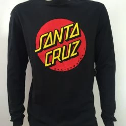Santa Cruz Big Dot Long Sleeve Shirt - Black