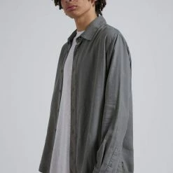 Afends Everyday Hemp Long Sleeve Shirt Olive -Baby Crib Clothing & Footwear Sales Store AfendsEverydayHempLongSleeveShirtOlive4 800x