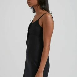 Afends Lottie Hemp Black Mini Dress -Baby Crib Clothing & Footwear Sales Store AfendsLottieHempBlackMiniDress3 800x