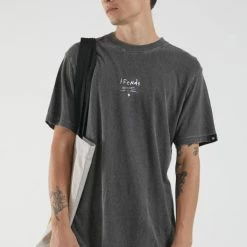 Afends Men's Static To Violent Hemp Retro Fit Tee Stone Black M204024 -Baby Crib Clothing & Footwear Sales Store AfendsMen sStaticToViolentHempRetroFitTeeStoneBlackM204024FamousRockShopNewcastle 2300NSW.Australia.4 800x
