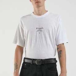 Afends Men's Static To Violent Hemp Retro Fit Tee White M204024 -Baby Crib Clothing & Footwear Sales Store AfendsMen sStaticToViolentHempRetroFitTeeWhiteM204024FamousRockShopNewcastle 2300NSW.Australia.5 800x