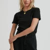 Afends Replay Hemp Ribbed T-Shirt Black W215007