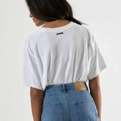 Afends Think Global Hemp Oversized White Tee -Baby Crib Clothing & Footwear Sales Store AfendsThinkGlobalHempOversizedWhiteTee5 800x