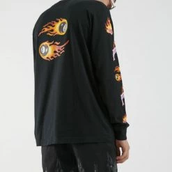 Afends Unisex 8 Ball Retro Fit Long Sleeve Tee Black M204061 -Baby Crib Clothing & Footwear Sales Store AfendsUnisex8BallRetroFitLongSleeveTeeBlackM204061FamousRockShopNewcastle 2300NSW.Australia.7 800x