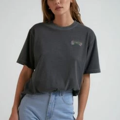 Afends Unisex Powerlines Retro Fit Tee Stone Black M204001 -Baby Crib Clothing & Footwear Sales Store AfendsUnisexPowerlinesRetroFitTeeStoneBlackM204001FamousRockShopNewcastle 2300NSW.Australia.4 800x