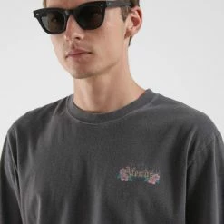 Afends Unisex Powerlines Retro Fit Tee Stone Black M204001 -Baby Crib Clothing & Footwear Sales Store AfendsUnisexPowerlinesRetroFitTeeStoneBlackM204001FamousRockShopNewcastle 2300NSW.Australia.5 800x