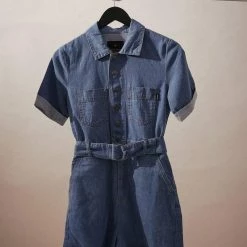 Famous Rock Shop Afends Voodoo Child Hemp Chambray Hemp Playsuit Washed Indigo -Baby Crib Clothing & Footwear Sales Store AfendsVoodooChildHempChambrayHempPlaysuitWashedIndigo5 800x