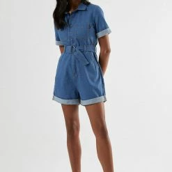 Famous Rock Shop Afends Voodoo Child Hemp Chambray Hemp Playsuit Washed Indigo -Baby Crib Clothing & Footwear Sales Store AfendsVoodooChildHempChambrayHempPlaysuitWashedIndigo 800x