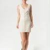 Afends Melodie Hemp Button Down Mini Dress Ivory