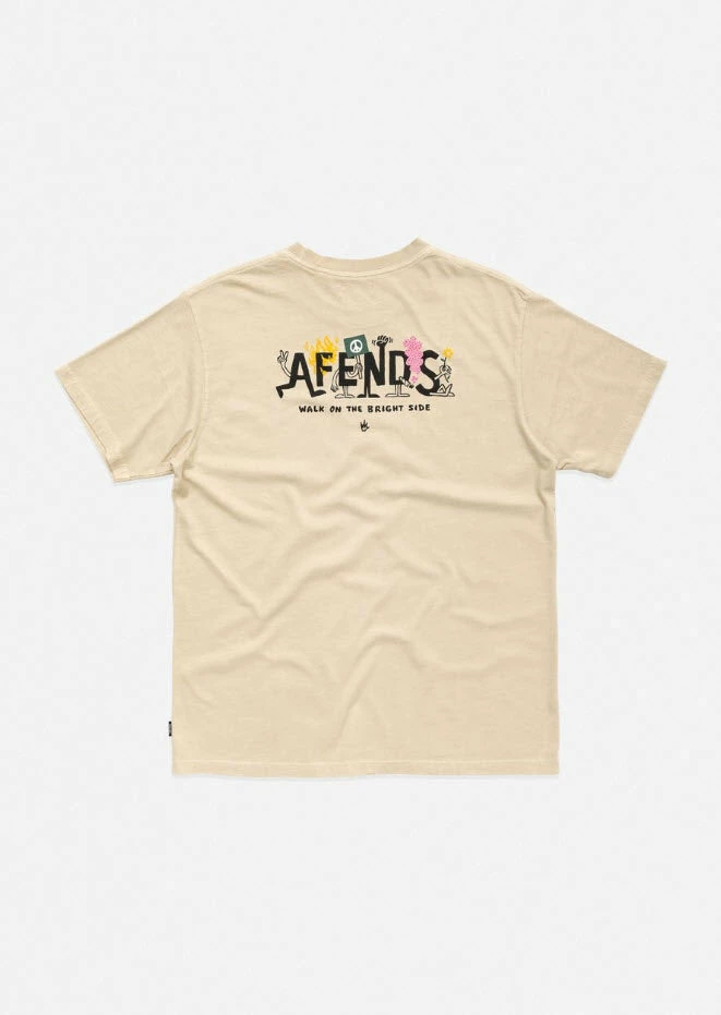 Afends Men's Bright Side Retro Fit Tee Cement M191010 - Image 3