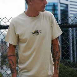 Afends Men's Bright Side Retro Fit Tee Cement M191010 -Baby Crib Clothing & Footwear Sales Store Afends Men s Bright Side Retro Fit Tee Cement M191010 Famous Rock Shop Newcastle 2300 NSW Australia. 4 800x
