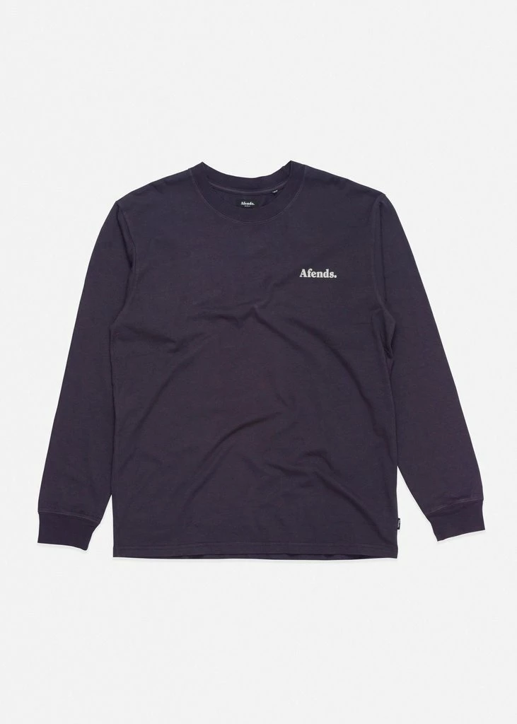 Afends Noise Retro Fit Long Sleeve Tee Deep Navy - Image 2