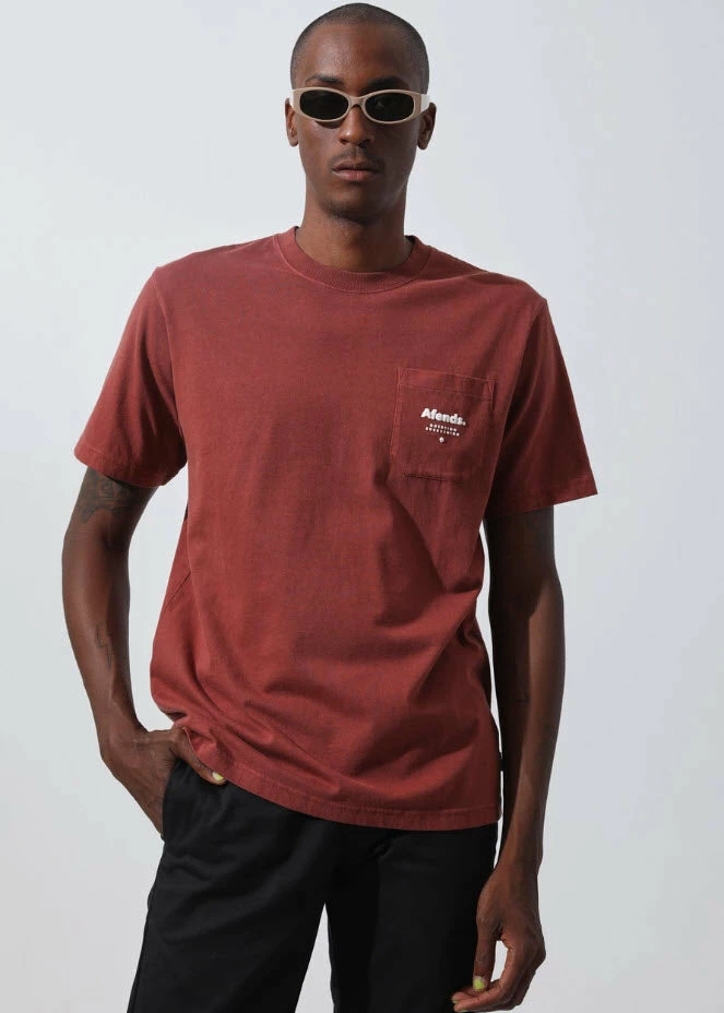 Afends Our Place Retro Fit Tee Rojo