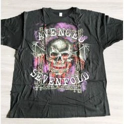 Music & Band Tees Avenged Sevenfold - Bloody Trellis T-Shirt Black