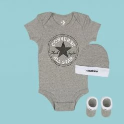 Converse Newborn Classic 3 Piece Boxed Set Heather Grey
