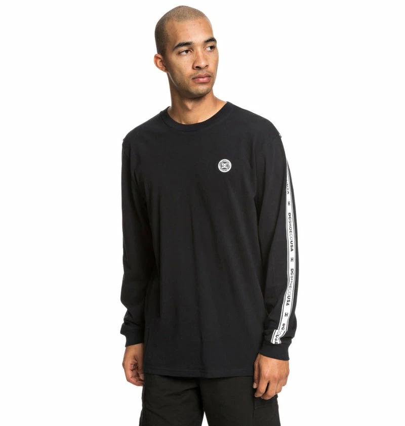 DC SHOES DC Men's Wordarm Taped Long Sleeve T-Shirt Black UDYZ03587 4 DC SHOES DC Men's Wordarm Taped Long Sleeve T-Shirt Black UDYZ03587 - Image 2