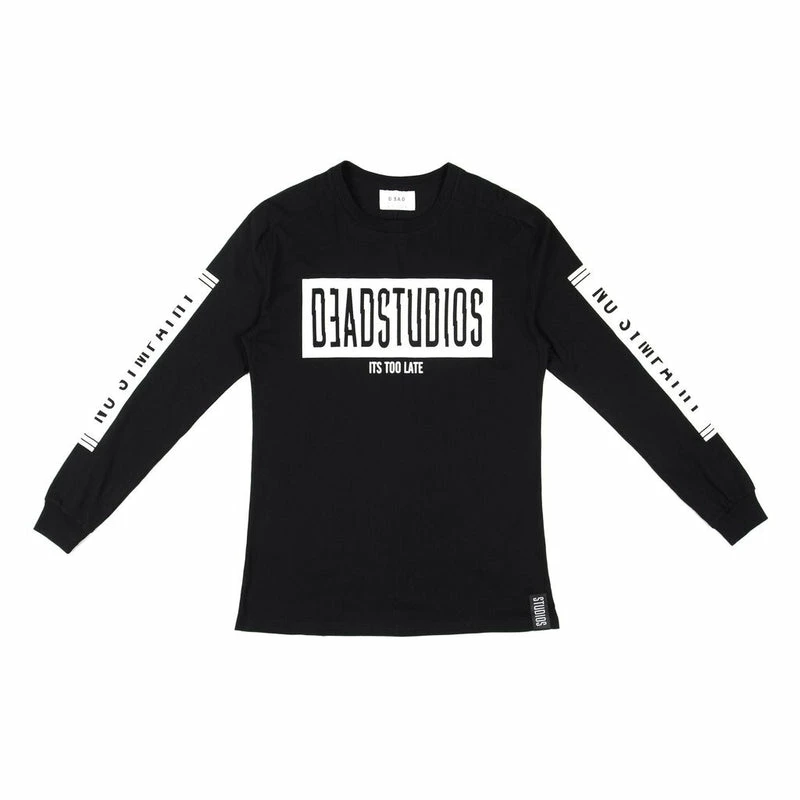DEAD Studios Distort Logo Long Sleeve Tee Black - Image 4