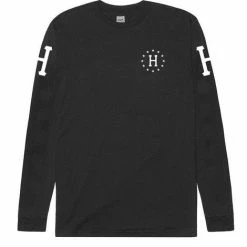 Huf Audible Long Sleeve Tee Black -Baby Crib Clothing & Footwear Sales Store Huf audible long sleeve tee black 3 800x