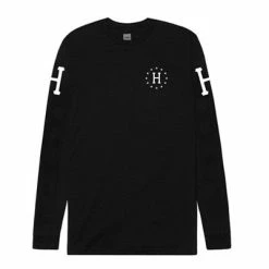 Huf Audible Long Sleeve Tee Black -Baby Crib Clothing & Footwear Sales Store Huf audible long sleeve tee black 8 800x