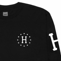 Huf Audible Long Sleeve Tee Black -Baby Crib Clothing & Footwear Sales Store Huf audible long sleeve tee black 9 800x