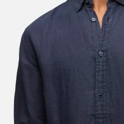 Industrie The Tennyson Linen Long Sleeve Shirt Od Navy -Baby Crib Clothing & Footwear Sales Store IndustrieTheTennysonLinenLongSleeveShirtOdNavy5 800x