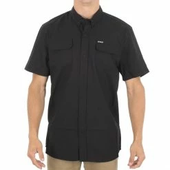 JetPilot Chambray S/S Shirt Black 2S16729