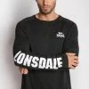 Lonsdale London Lonsdale Sebby Long Sleeve Tee Black LE535LS -Baby Crib Clothing & Footwear Sales Store Lonsdale Sebby Black Famous Rock Shop Newcastle 800x