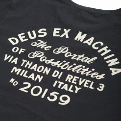 Deus Ex Machina Milan Address T-Shirt Black DMS41065B -Baby Crib Clothing & Footwear Sales Store MILAN TEE 3 800x