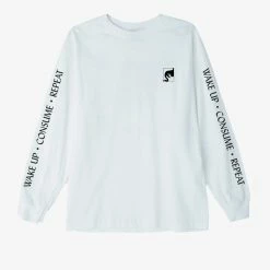 Obey Wake Up Consume Repeat LS Tee White