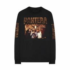 Band & Music Merchandise Long Sleeve Tee Pantera Group Colour Photo Longsleeve Unisex Tee