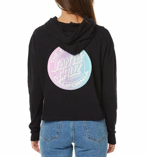 Santa Cruz Cali Fade LS Hooded Tee Black - Image 2