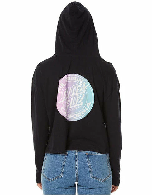 Santa Cruz Cali Fade LS Hooded Tee Black - Image 3