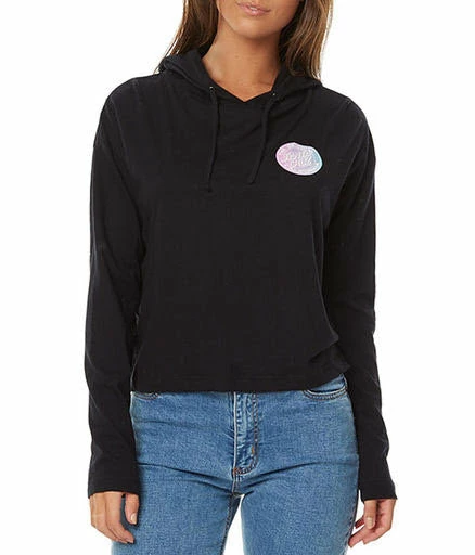 Santa Cruz Cali Fade LS Hooded Tee Black