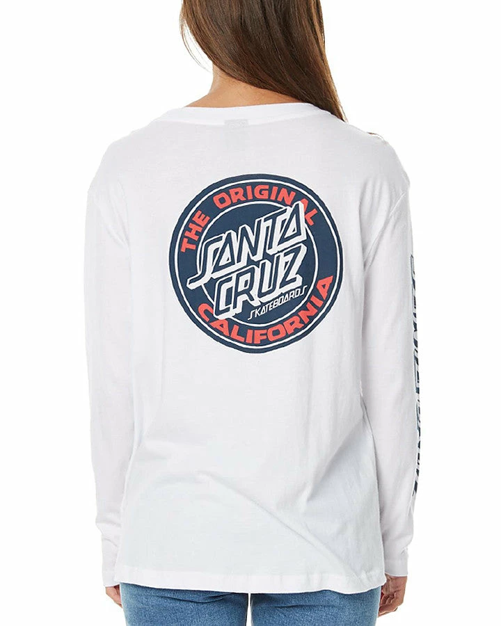 Santa Cruz Cali Dot LS Tee White - Image 2
