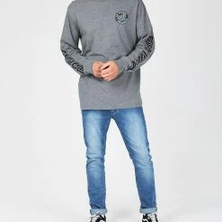 Santa Cruz Cali Dot LS Tee Grey Heat -Baby Crib Clothing & Footwear Sales Store Santa Cruz LS Cali Dot Tee Famous Rock Shop Newcastle2 800x