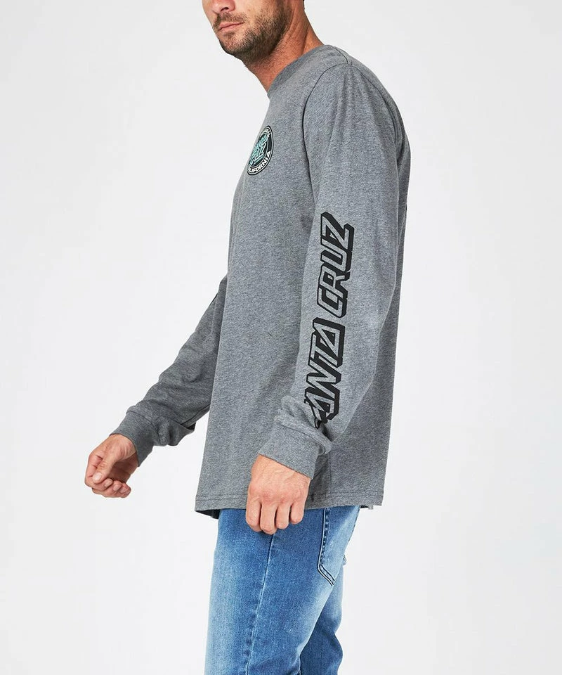 Santa Cruz Cali Dot LS Tee Grey Heat - Image 4