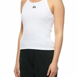 Stussy Graffiti Rib Singlet Tank White