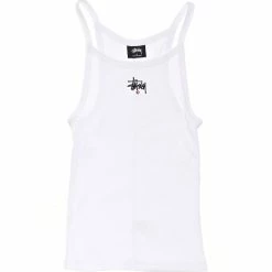 Stussy Graffiti Rib Singlet Tank White -Baby Crib Clothing & Footwear Sales Store StussyGraffitiRibSingletTankWhite 800x