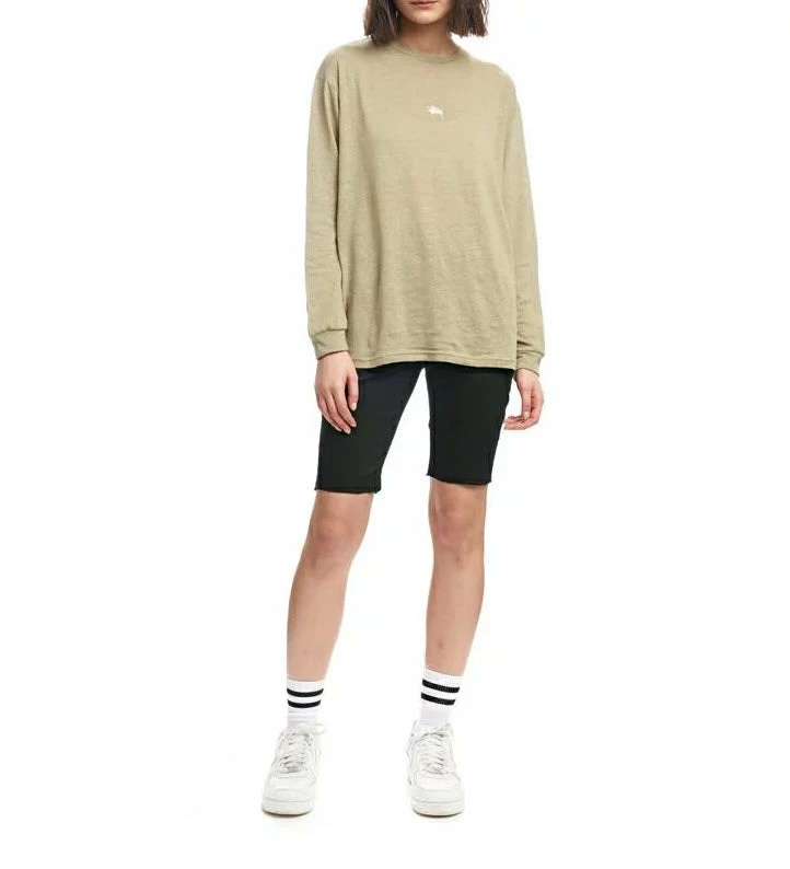 Stussy Women's Graffiti Linen Long Sleeve Tee Mushroom ST191001