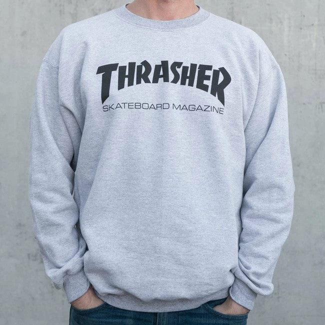 Thrasher Skate Mag Crew Grey