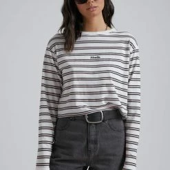 Afends Niko Stripe Cropped Long Sleeve Tee Off White -Baby Crib Clothing & Footwear Sales Store W211078 OFW 3 800x 33a07af0 229f 4b86 bfb1 3f6b55c649df 800x