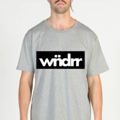 WNDRR Accent Box Custom Fit Tee Grey Marle