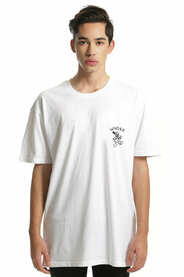 WNDRR Keepin Peace Custom Fit Tee White