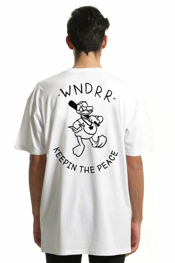 WNDRR Keepin Peace Custom Fit Tee White - Image 2