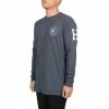 Huf Audible Long Sleeve Tee Navy Heather -Baby Crib Clothing & Footwear Sales Store huf audible navy Heather 2 2 800x