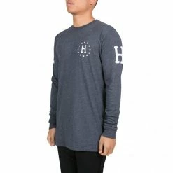 Huf Audible Long Sleeve Tee Navy Heather
